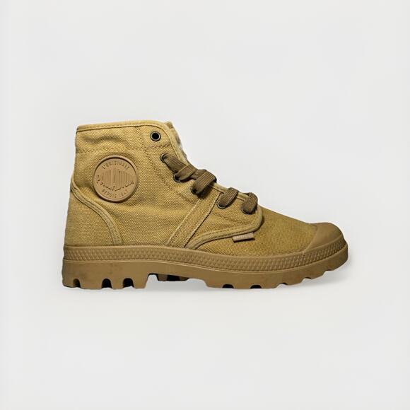Palladium Pampa Hi Boots Men’s 8 EU 41 Beige Canvas Rugged Military Sneaker - Picture 1 of 10